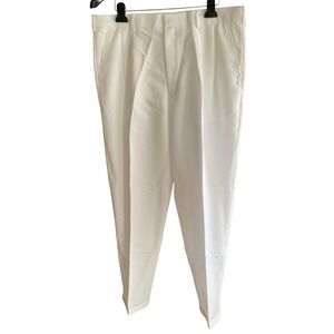 Christi Collection Mens White Pleated Dress Pants 40W 34L Classic Trousers NWT
